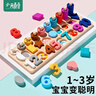 小顽豆幼儿童玩具三合一数字立体拼图积木早教开发1-2岁半3男孩女孩宝宝 实拍图