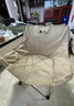 牧高笛（MOBIGARDEN）折叠椅 户外露营野餐折叠网布懒人椅月亮椅 NX23665023 细沙黄 实拍图