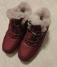 足力健【跨晚同款】老人鞋雪地靴加厚棉鞋羊毛鞋2296303D 女/雅致红 39 实拍图