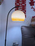 顾家中古风钓鱼灯落地灯客厅沙发旁高级感卧室床头柜置物充电一体台灯 胡桃色-常规款-夕阳罩-无极调光 顾家正品【亚克力灯罩+金属收纳桶】 实拍图