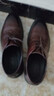 卡帝乐鳄鱼（CARTELO）商务男士皮鞋复古擦色格纹正装鞋男低帮软牛皮男鞋9434 棕色 43 实拍图