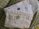 洁丽雅卡通印花纯棉A类婴儿童巾洗脸洗澡面巾一面纱布一面毛圈小毛巾4条 实拍图