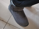 红蜻蜓雪地靴女秋冬加绒百搭棉鞋保暖短靴女靴WLC43470灰色39 实拍图