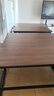 馨美凯电脑桌台式家用简易书桌办公桌简约现代工作台租房卧室学习写字桌 【单桌1.6cm厚桌面】黑架+深胡桃 长140cm*宽80cm*高74cm 实拍图