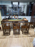 万象柏实木茶桌椅组合客厅功夫茶台茶几小户型家用套装一体阳台泡茶桌子 1.8米大石头明月桌+1围椅+4月牙椅【送电磁炉茶具】 实拍图