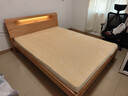 源氏木语全实木床北欧风小户型卧室家具橡木床现代简约主卧1.5m1.8m双人床 原木色高铺夜光床斜靠版【橡木】 1500mm*2000mm  框架结构 实拍图