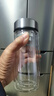 双层玻璃杯大容量保温防烫茶水分离鹅蛋杯胖胖款 【双层加厚】钢本色鹅蛋杯500ml 实拍图