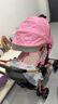 豪威 婴儿推车可坐可躺双向便携婴儿车0-3岁轻便BB手推车（全车可水洗） 公主粉+至尊款+可坐躺双向+音乐餐盘（全车可水洗） 实拍图