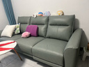 顾家家居（KUKA）极简风可进扫地机小户型功能皮沙发6055E晨雾绿小三人位双电动 实拍图