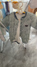 婧麒（JOYNCLEON）婴儿连体衣新生儿衣服秋冬保暖夹棉哈衣满月宝宝内衣纯棉连体衣 大树蓝【优选精梳棉】 66cm 实拍图