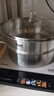 Momscook不锈钢煲汤锅电磁炉通用火锅复底火锅盆平底双耳汤锅锅具 【火锅+蒸笼】 28cm 实拍图