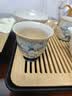 苏氏陶瓷手绘描金青花牡丹茶杯火石红釉主人对杯装伴手礼 实拍图