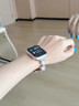 泰阁诗雅适用苹果手表iwatch S11/10/9表带kt钻拼荔枝纹真皮腕带Apple Watch Ultra2拼皮表带s8/7/6/SE腕带 粉色银扣【kt镶钻-拼皮表带】 38/40/41/42m 实拍图
