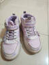 巴布豆童鞋女童舒适高帮休闲鞋冬季加绒保暖儿童板鞋106555085糖果紫30 实拍图