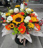 冉子花坊鲜花速递同城配送向日葵混搭抱抱桶玫瑰送女友爱人生日礼物真鲜花 抱抱桶混搭 实拍图