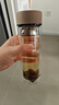 富光男女士双层玻璃杯 高硼硅玻璃304茶隔水杯子 带茶隔泡茶杯320ml 实拍图