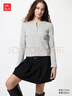 优衣库女装罗纹亨利领T恤/长袖修身短款内搭打底479591 487908 479591/02浅灰色 L 实拍图