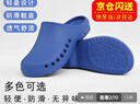 品之德 手术鞋实验室洞洞鞋轻便防滑工作拖鞋 包头护趾透气防臭 豆沙绿 39-40  实拍图