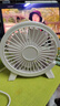 新款台式桌面小风扇迷你USB充电便携风扇学生静音桌面风扇小型大风力usb插电卧室床上宿舍办公桌 白色小C 实拍图