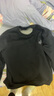名创优品（MINISO）卫衣男款冬季加厚加绒简约百搭青少年潮流圆领套头衫 黑 XL 实拍图
