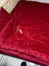 雅鹿 牛奶绒刺绣床上四件套冬季珊瑚绒法兰绒双面加绒被套床罩床单床 R轻羽-中国红【亲肤舒适/加厚保暖】 1.8m四件套 床单款 -被套200*230cm 实拍图