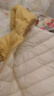迷你巴拉【迷你小蛋仔】儿童连体羽绒服男女童宝宝冬日保暖萌趣外套新款 蜜糖黄 【白鸭绒-1000+清洁度】 100 CM -充绒量78.7g 实拍图