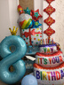 多美忆生日场景布置男孩数字生日气球道具氛围布置儿童派对装饰蓝色8 实拍图
