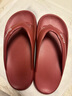 朴西人字拖女夹脚外穿凉拖鞋防水速干洗澡防滑耐磨休闲沙滩鞋情侣拖鞋 安哥拉红 【贴合足弓不磨脚】 38-39 实拍图