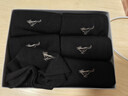 七匹狼袜子男士袜子全棉100%纯棉中筒袜7A抗菌防臭新疆棉长筒休闲男袜子 100%纯棉抗菌礼盒92119-全黑 6双 实拍图
