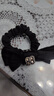 娇雪菲水钻蝴蝶结发圈1个 黑 轻奢丸子头扎头发头绳高马尾弹力皮筋 实拍图
