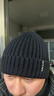 海澜之家（HLA）帽子男士秋冬季保暖加绒毛线针织帽女含羊毛防风防寒 黑色 实拍图