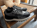 回力男鞋爆款2025新款皮面休闲运动工作劳保潮软底跑步老爹鞋百搭 灰黑色 42 实拍图