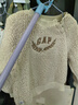 盖璞Gap男女童仿羊羔绒加厚卫衣上衣646064 浅卡其 100 cm (2-3岁) 亚洲尺码 实拍图