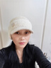 浩冠 鸭舌帽冬天骑车帽子女秋冬季护耳加绒保暖针织毛线帽时尚百搭空顶耳套潮 白色 均码 实拍图