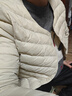 鸭鸭（YAYA）佟丽娅同款轻薄羽绒服女新款冬季短款圆领内胆修身时尚薄外套男 米白色【女款无领】 L 【建议100-115斤】 实拍图