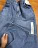 优衣库童装男女童宽松直筒牛仔长裤水洗产品宽腿裤秋冬新款478128 65 宝蓝色 150 实拍图