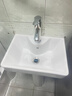 立柱盆陶瓷洗手盆卫浴洗脸盆一体式小户型卫生间阳台家用落地台盆 40*29立柱盆-无镜 实拍图