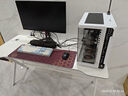 奥伦福特  电脑桌台式家用电竞游戏桌办公书桌简约书房写字桌子 简约白碳纤纹单桌-140*60 升级款电竞桌 实拍图