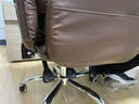 英斯迪尔（INSDEA）家用老板椅舒适久坐办公椅电脑椅可躺靠背椅书房书桌商务沙发座椅 咖色+脚踏-纳米皮【高弹海绵】 钢制脚 实拍图