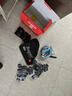 小状元溜冰鞋儿童旱冰鞋成人加厚合金支架轮滑鞋男女头盔护具套装黑蓝L 实拍图