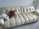 冬熊棉花糖真皮沙发法式奶油风客厅小户型轻奢白色钢琴键云朵沙发 【大三人位2.5米】 生态皮【旗舰版】凝胶记忆棉+6CM紫罗兰 实拍图