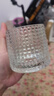 【出口转内销】旋转玻璃酒杯不倒翁啤酒杯洋酒杯冰球威士忌杯子 锤纹威士忌转转酒杯 180ml 1只 实拍图