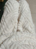 幸棉（LUCKMEEY）珊瑚绒家居服套装麻花绒长毛绒保暖可外穿睡衣情侣款厚防静电秋冬 女款奶油白 M （女款90-110斤） 实拍图