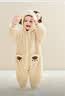 babycare舒棉绒爬服加绒秋冬保暖新生儿连体衣宝宝秋装 狮子黄 80cm 实拍图