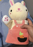 优羽毛绒手偶玩具娃娃玩偶手部能动腹语表演手套布偶手指安抚玩具儿童 精质兔子 24厘米*15厘米 实拍图