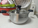 苏泊尔SUPOR 小红圈304不锈钢汤锅奶锅煮面锅20cm复底通用ST20H1 实拍图