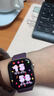 Apple/苹果 Watch Series 10 智能手表GPS款42毫米玫瑰金色铝金属表壳梅子色回环式运动表带MX1X3CH/B 实拍图