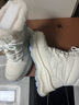 骆驼（CAMEL）熔岩雪地靴女懒人毛毛鞋冬季增高防寒休闲靴 L25W577050 米/蓝 36 实拍图