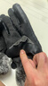 博沃尼克 皮手套男冬季韩版骑行加绒加厚保暖可触屏户外摩托车棉手套 黑色 实拍图