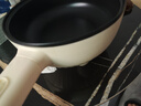 牧利派电炒锅炒菜电煮锅电火锅多功能家用电热锅多用途锅不粘锅一锅多用蒸煮煎炒一体锅小家电料理锅插电 米白色-电炒锅不粘锅 带木铲【配加长电线】 特厚款3.5升 机械款-无蒸笼 1-3人 实拍图